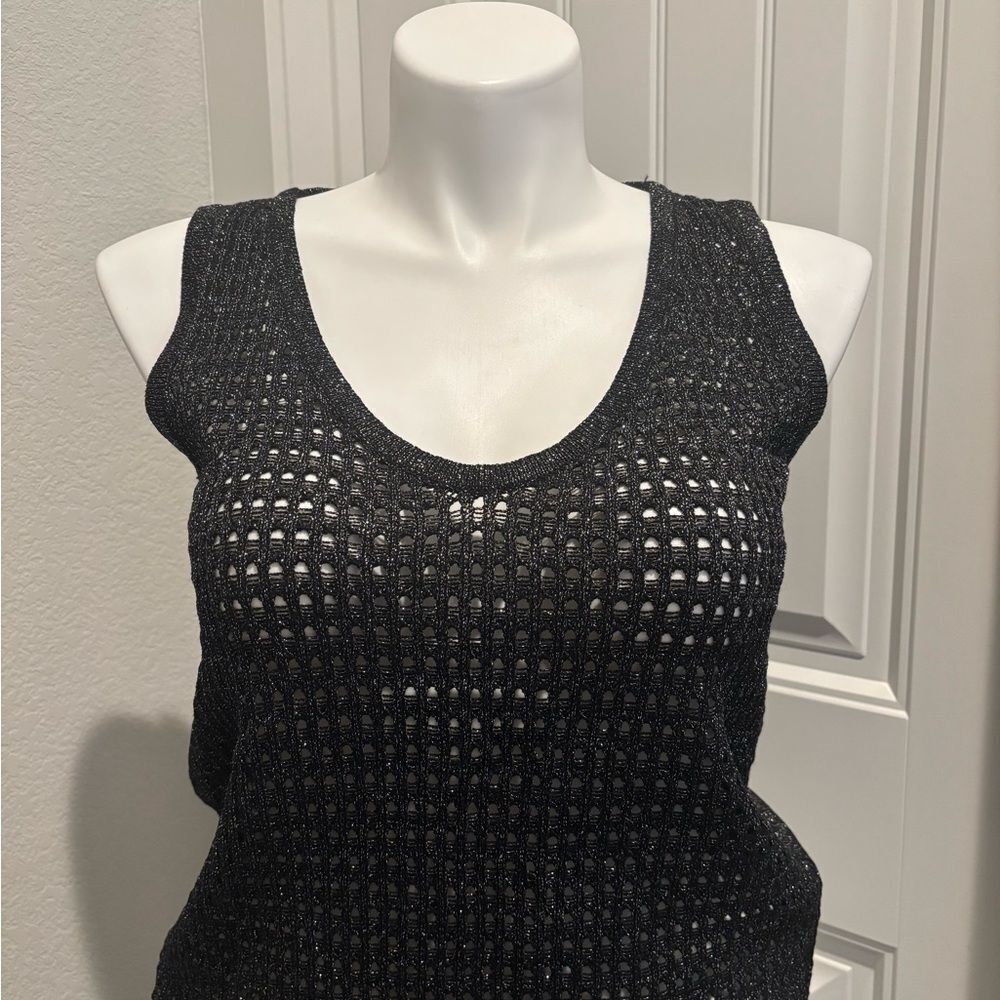 St. John Sport by Marie Gray Black Knit Tank Top
